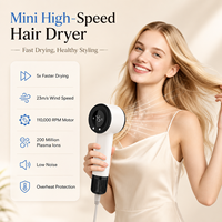 Sèche-cheveux professionnel Wochuan haute vitesse rose mini portable pour salon de coiffure, machine de séchage ionique 200m pour voyage
