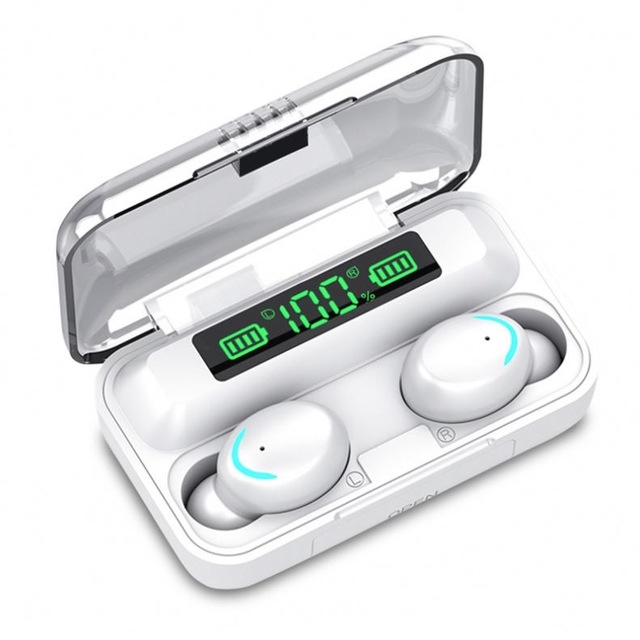 2025 Factory Direct JL Chipset Wireless Earbuds F9 with LED Display Switching Power Bank Digital Display Indicator
