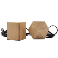 Support de lampe de table en bois standard européen E27 avec interrupteur et prise, base en forme de diamant FX-50 110-220V