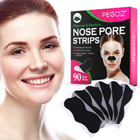 PEGCiZ nettoyage en profondeur des bandes de pores de la tête noire soins des pores du nez patch de bande d'acné, bandes de nez pour dissolvant de points noirs