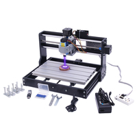 Mini routeur CNC 3018 Pro de bureau, 3 axes, moteur de broche 100W, machine de gravure laser haute puissance optique pour cartes d'invitation et tasses