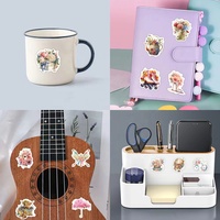 Paquete de 55 Pegatinas de PVC con Diseño de Flores, Resistentes al Agua, para Laptop, Patineta, Equipaje, Taza, Botella, Cuaderno, Decoración