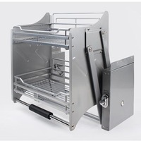 Étagère coulissante en acier inoxydable pour rangement de bouteilles d'assaisonnement, accessoires de placard de cuisine et de salon