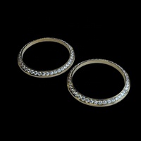Ghiera per Orologio in Acciaio Inossidabile 316L Completamente Incastonata con Diamanti Rotondi Argentati, Adatta per Orologi Meccanici di Lusso MOD da 41mm