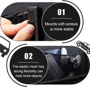 Bolsa Organizadora Multifuncional para Auto con 1-3 Compartimentos, Bolsillo de Red para Teléfono Móvil, Portavasos para Almacenamiento en el Guantera - Product Image 2