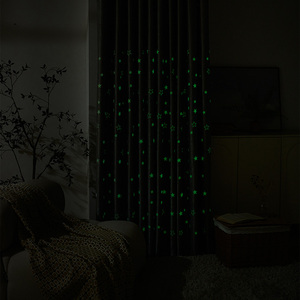 <span class=keywords><strong>Tende</strong></span> a occhielli luminose fluorescenti con stampa floreale notturna, 100% poliestere, <span class=keywords><strong>per</strong></span> decorazione moderna del soggiorno - Product Image 1