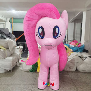 2m piccolo Pony gonfiabile mascotte Costume personaggio dei <span class=keywords><strong>cartoni</strong></span> animati divertente gonfiabile unicorno cavallo mascotte Costume vestito <span class=keywords><strong>per</strong></span> <span class=keywords><strong>adulti</strong></span> - Product Image 3