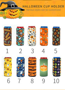 Enfriador de bebidas energéticas con impresión personalizada, Enfriador de latas de piña, Enfriador de bebidas enlatadas de neopreno - Product Image 3