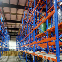 Sistema de Estanterías de Almacenamiento para Almacenes, Estanterías de Paletización de Alta Resistencia y Múltiples Niveles con Alta Capacidad de Carga para Logística 3PL