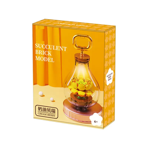 Set di blocchi creativi per educazione dei bambini 3d fai da te 102 pezzi lampadina succulenta fiori assemblare blocchi - Product Image 1