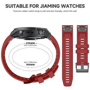 <span class=keywords><strong>Bracelet</strong></span> en silicone 22mm 26mm pour <span class=keywords><strong>Garmin</strong></span> Fenix 7 7X 5Plus 6XPro Enduro <span class=keywords><strong>2</strong></span> Band pour <span class=keywords><strong>Garmin</strong></span> <span class=keywords><strong>Epix</strong></span> Gen <span class=keywords><strong>2</strong></span> Forerunner 965 QuickFit - Product Image 4