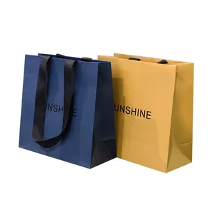 custom print reusable shopping cosmetic fashionable make up bag packaging paper bags with logo for clothing