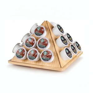 Tempat Penyimpanan Kopi Ramah Lingkungan Tiga Lapis untuk K-Cup, Organizer Stasiun Kopi dengan Rotasi 360 Derajat, Penyimpanan 24 Kapsul Kopi untuk Rumah - Product Image 1