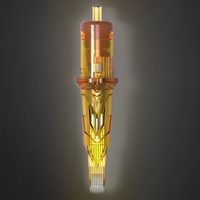 20 buah/kotak produsen grosir Custom ambisi Glory Gold jarum cartridge tato sekali pakai profesional untuk alis tubuh