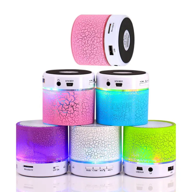 Portable wireless support tf card USB charging Outdoor Music Mini with Led Light A9 Bluetooth speaker