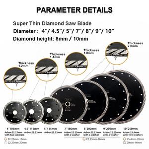 Lame de coupe ultra-mince 4 ''/4.5''/5 ''diamantée pressée à chaud pour <span class=keywords><strong>carrelage</strong></span>, marbre, granit, lame de scie circulaire, <span class=keywords><strong>disque</strong></span> de polissage - Product Image 4