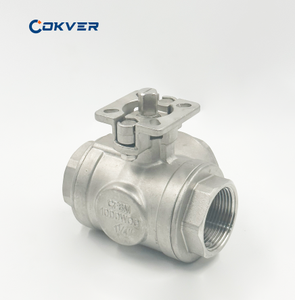 Chất lượng cao 3Way thép không gỉ nền tảng cao van bi Hướng dẫn sử dụng đòn bẩy cho dầu Nước - Product Image 6