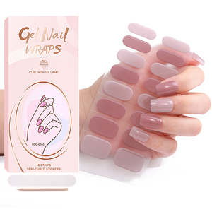 Tem dán móng tay gel bán cứng màu nude chất lượng salon, dùng đèn UV/LED để làm khô - Product Image 6