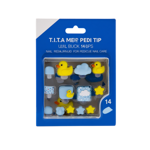 T.I.T.A Pedi Tip 14 pièces, embouts de réparation d'ongles bleus en forme de canard pour pédicure et soins des ongles - Product Image 2