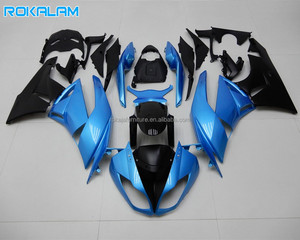 Carenados para Motocicleta <span class=keywords><strong>Kawasaki</strong></span> <span class=keywords><strong>Ninja</strong></span> ZX6R 2009 <span class=keywords><strong>2010</strong></span> 2011 2012, Kit de Carrocería Azul y Negro, ZX-6R 09 10 11 12 <span class=keywords><strong>636</strong></span>, Juego de Carenados ZX636 - Product Image 1
