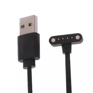 Conector magnético do pino pogo de 4 pinos da fábrica de shenzhen, com cabo de carregamento usb magnético, cabo de carregamento para smartwatch android