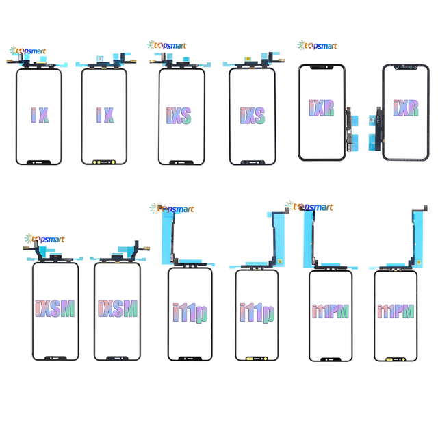 Original Quality Touch Screen Digitizer Panel Sensor Front Outer with OCA for iphone X XR XS MAX ,11 12
