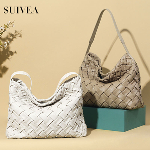 New Models Large Capacity Braided Bag Mother Simple Solid Color Versatile Fashion Bag Woman Tote <b>Handbags</b> for Women Underarm Bag - Product Image 5