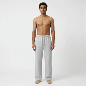 High Quality Men's Casual 100% Polyester <b>Trousers</b> Solid Color Custom Logo Drawstring Mid Rise Waterproof Factory Direct New - Product Image 1