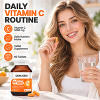 Comprimés de Vitamine C OEM, Acide Ascorbique, Antioxydant Quotidien, Complément Alimentaire, Marque Privée, Formule Vitaminique pour Adultes