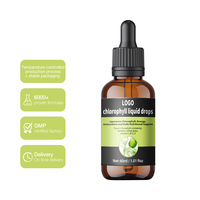 Gouttes de chlorophylle végétaliennes avec technologie liposomale, spiruline, herbe de blé, vitamines C et B12 pour une nutrition quotidienne 60 ml