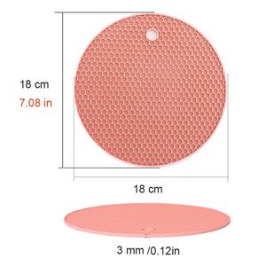 Sous-plat rond classique en silicone de qualité alimentaire, antidérapant, isolant, support pour bocaux, résistant à la chaleur, écologique - Product Image 2