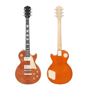 Factory Custom Flame Tiger-gestreiftes Ahornholz E-Gitarre Erwachsene Anfänger Anfänger Reisen Profession elles Musik instrument