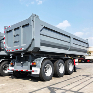 Remorque à benne basculante en U à quatre essieux, capacité de charge de 60 tonnes, remorque semi-remorque à benne arrière à quatre essieux - Product Image 5