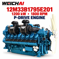 Moteur diesel Baudouin série 12M33 1200 kW 1632 ch 1800 tr/min 12M33B1795E201 pour pompe de forage, pompe à eau, alimentation stationnaire