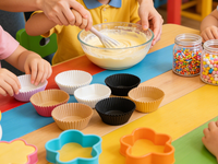 Envoltorio para Cupcakes de Chocolate con Diseño Personalizado, Resistente a Altas Temperaturas, Antiadherente, Ecológico, Desechable, Apto para Horno