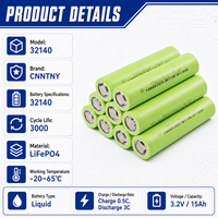 Bateria Cilíndrica LiFePO4 32140 3.2V 15Ah com 3000 Ciclos Profundos para E-Scooter e Triciclo Elétrico