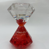 Minuteur liquide en forme de diamant, figurine flottante en acrylique (Père Noël, Princesse, Dauphin), sablier, jouet sensoriel, décoration de maison pour les fêtes, cadeau