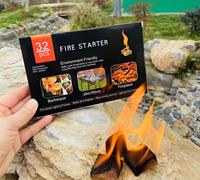 Bloc allume-feu en copeaux de bois de camping de qualité supérieure pour accessoire de barbecue d'éclairage instantané de gril de cheminée