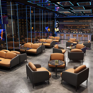 Ensemble de canapés et fauteuils de bar modernes personnalisés en gros pour hôtels, salles de réception, karaokés, pubs et tables de bar en ardoise - Product Image 1