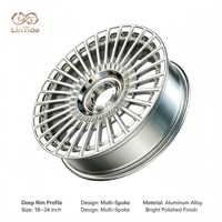 Nouvelles jantes en alliage poli multi-rayons rétro légères 20 pouces 5x114.3 25mm ET pour voiture de tourisme Prix direct usine ODM