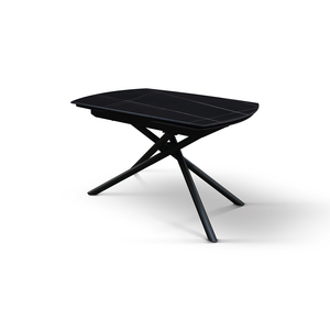 Mesa Extensible Giratoria de Cerámica Brando, Base de Metal Negro Sahara, para Comedor Interior - Product Image 6