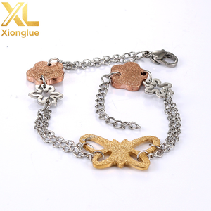 Chaîne et Bracelet Hip Hop pour Hommes, Style Bling Iced Out CZ, Vente en Gros, Plaqué Or 18 carats, Motif Papillon, Maille Cubaine - Product Image 5