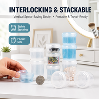 Boîte de rangement ronde en plastique recyclable à haute transparence avec couvercle pour l'organisation des montres et des petites pièces