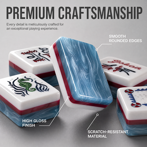 Elevated Mahjong Set: America's 250th Birthday Celebration – Complete <b>Kit</b> with <b>Tiles</b>, Mat, Carrying Case & Racks. - Product Image 2