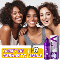 ELAIMEI V34 Mousse de blanchiment des dents en mousse violette Mousse de blanchiment des dents avec technologie de correction des couleurs