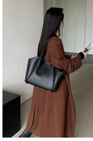 Sac à main pour femme en cuir véritable, élégant et tendance, avec un design simple, sac à bandoulière, sac fourre-tout décontracté de grande capacité