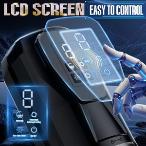 Masturbateur masculin automatique LCD à un clic pour un orgasme rapide, avec fonctions de vibration, léchage, poussée et rotation, jouet sexuel mains libres - Product Image 6
