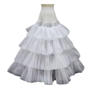 P61804 un <span class=keywords><strong>jupon</strong></span> <span class=keywords><strong>blanc</strong></span> moelleux à quatre couches pour le <span class=keywords><strong>mariage</strong></span> de la mariée - Product Image 1