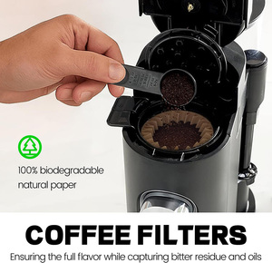 Bộ lọc cà phê giấy dùng một lần bán chạy nhất, màu nâu trắng, 100 cái/hộp, dùng cho 4-6 tách cà phê nhỏ giọt - Product Image 4