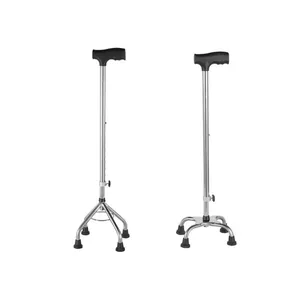 Dört ayak baston ayarlanabilir taşınabilir kolay kullanım geleneksel koltuk değtch yürüyüş sopaları yaşlı için